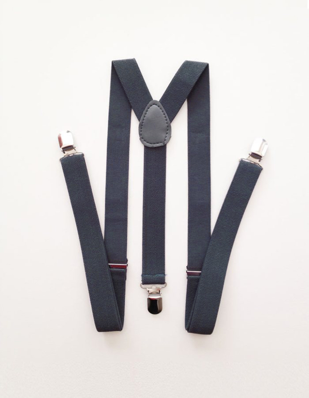 Suspenders in Grey